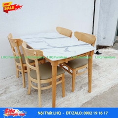 Bộ bàn ăn giả đá 4 ghế Cabin Panda - Lựa chọn hoàn hảo cho không gian hiện đại