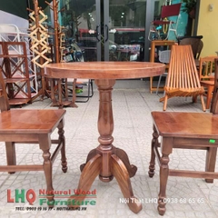 Bộ bàn ghế cafe phong cách vintage, gỗ tự nhiên, chất lượng cao tại LHQ Furniture
