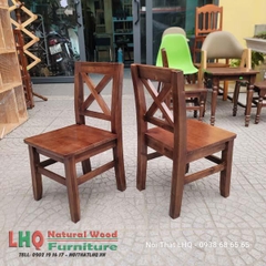 Ghế Cafe Vỉa Hè Gỗ Tự Nhiên Phong Cách Vintage - Giá Rẻ Tại LHQ Furniture