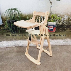 Ghế Ăn Bột Gỗ Cao Su Tự Nhiên Cho Bé – Gấp Gọn, An Toàn, Giá Tốt Tại Hà Nội