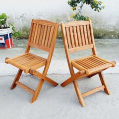 Ghế cafe mini gỗ tràm, xếp gọn dễ dàng, thích hợp để vỉa hè, chất lượng cao, giá rẻ
