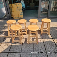 Ghế Đôn Chân Thang Gỗ Cao Su 30x45cm - Tháo Ráp Tiện Lợi