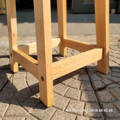 Ghế Đôn Chân Thang Gỗ Cao Su 30x45cm - Tháo Ráp Tiện Lợi