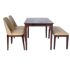 Bộ Bàn Ăn 2 Ghế Grace Kết Hợp Ghế Bench, Sử Dụng Đa Năng