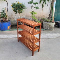 Kệ Dép Hàn Quốc, Cao 2-3-4 Tầng, Gỗ Cao Su Tự Nhiên, Tháo Ráp Nhanh Chóng, Bảo Hành Mọt