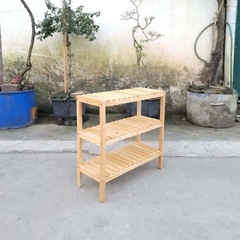 Kệ Dép Hàn Quốc, Cao 2-3-4 Tầng, Gỗ Cao Su Tự Nhiên, Tháo Ráp Nhanh Chóng, Bảo Hành Mọt