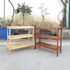 Kệ Dép Hàn Quốc, Cao 2-3-4 Tầng, Gỗ Cao Su Tự Nhiên, Tháo Ráp Nhanh Chóng, Bảo Hành Mọt