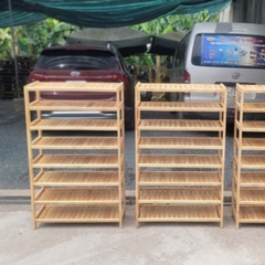 Kệ giày dép cao 7 tầng rộng 80cm, Gỗ tự nhiên, chất lượng cao, Giao hàng toàn quốc, Cam kết sản phẩm giống ảnh