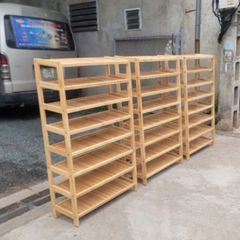 Kệ giày dép cao 7 tầng rộng 80cm, Gỗ tự nhiên, chất lượng cao, Giao hàng toàn quốc, Cam kết sản phẩm giống ảnh