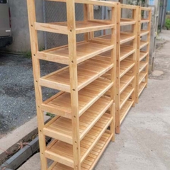 Kệ giày dép cao 7 tầng rộng 80cm, Gỗ tự nhiên, chất lượng cao, Giao hàng toàn quốc, Cam kết sản phẩm giống ảnh