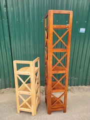 Kệ góc hồi X, Cao 3-4-5 tầng, Gỗ tự nhiên, Tháo lắp tiện lợi, Noithatdep24H sản xuất
