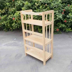 Kệ Sách 3 Tầng Rộng 40cm, Gỗ Cao Su, Noithatlhq Sản Xuất