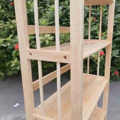 Kệ Sách 5 Tầng Rộng 40cm, Gỗ Cao Su, Tháo Ráp Tiện Lợi, Vận Chuyển Rẻ