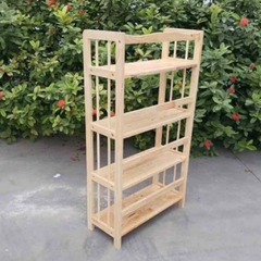 Kệ sách 4 tầng rộng 80cm, Gỗ tự nhiên, Thiết kế tháo lắp, Tiết kiệm vận chuyển, Giá rẻ, Có bảo hành