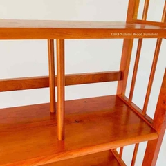 Kệ sách 4 tầng cao 1m, Gỗ cao su, Noithatlhq sản xuất, Giao hàng toàn quốc, Tư vấn miễn phí