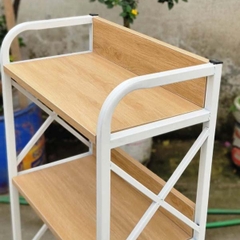Kệ khung sắt 5 tầng 60, 4 màu lựa chọn, sắt sơn tĩnh điện, gỗ MDF chống trầy