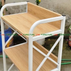 Kệ sách khung sắt 4 tầng rộng 60cm, Tháo ráp tiện lợi, Mặt Melamin chống trầy xước,4 màu lựa chọn