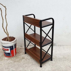 Kệ sách khung sắt 3 tầng rộng 60cm, tháo ráp nhanh, chân tăng chỉnh, giá rẻ