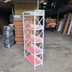 Kệ sách 5 tầng rộng 50, khung sắt sơn tĩnh điện, mặt MDF chống trầy, 4 màu lựa chọn