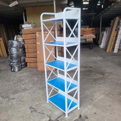 Kệ sách 5 tầng rộng 50, khung sắt sơn tĩnh điện, mặt MDF chống trầy, 4 màu lựa chọn