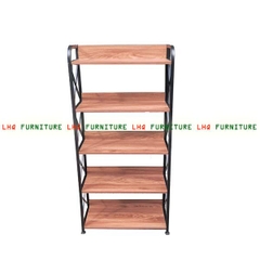 Kệ sách 5 tầng rộng 50, khung sắt sơn tĩnh điện, mặt MDF chống trầy, 4 màu lựa chọn