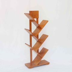 Kệ sách xương cá 6 tay, Gỗ tự nhiên, Thiết kế tháo lắp, Tiết kiệm vận chuyển, Giá rẻ, Có bảo hành