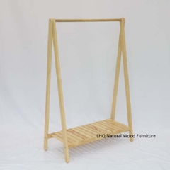 Kệ Treo Quần Áo Chữ A 1 Tầng 80cm - Thiết Kế Tháo Ráp, Gỗ Cao Su