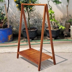 Kệ Treo Quần Áo Chữ A 1 Tầng 80cm - Thiết Kế Tháo Ráp, Gỗ Cao Su