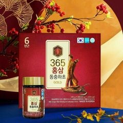 Cao hồng sâm đông trùng HANSUSAM 365 ( Hộp 2 lọ và hộp 4 lọ x 240g )