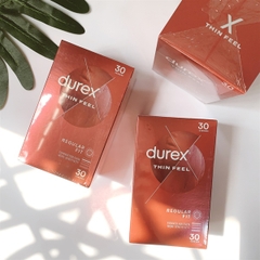 Durex thin feel regular fit bao cao su siêu mỏng 30c (2027)