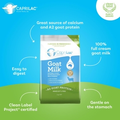 Caprilac Goat Milk Powder sữa dê tươi nguyên kem trên 1 tuổi 1kg (04/27)