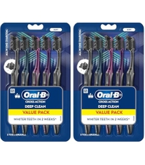 Oral-B Toothbrush Cross Action All in One Charcoal set bàn chải đánh răng than hoạt tính 10 cây