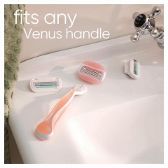 Gillette Venus Comfort Glide Sunny Citrus set dao cạo đầu gel 1 cán + 12 lưỡi dao