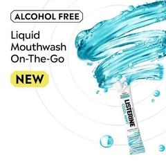 Listerine On-The-Go Cool Mint Alcohol Free Mouthwash nước súc miệng không cồn dạng gói tiện lợi 10mlx15g (12/28)