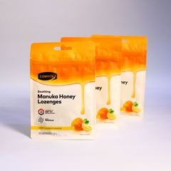 Comvita manuka honey lozenges UMF10+ kẹo mật ong vị chanh 12v (01/29)