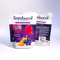Sambucol Black Elderberry Soothing throat pops kẹo mút giảm ho cho bé từ 2 tuổi 60g (10/26)