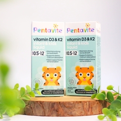 Pentavite Vitamin D3 & K2 Kids Liquid bổ sung vitamin bé từ 6 tháng tuổi - 2 tuổi 30ml (11/26)