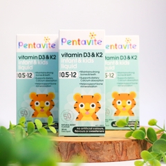 Pentavite Vitamin D3 & K2 Kids Liquid bổ sung vitamin bé từ 6 tháng tuổi - 2 tuổi 30ml (11/26)