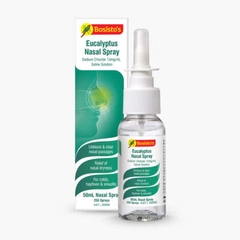 Bosisto's Eucalyptus Nasal Spray xịt thông mũi giảm nghẹt mũi mùi khuynh diệp thích hợp từ 2 tuổi 50ml (10/28)