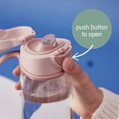 BBOX sport spout bottle - blush crush bình nước thể thao trong suốt nắp bật 600ml