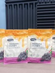Comvita manuka honey lozenges with Elderberry Extract and Vitamin C kẹo ngậm mật ong vị quả cơm cháy đen 500g (03/27)