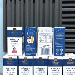 Manuka health manuka honey on the go mật ong tép, túi nhỏ mang theo tiện lợi MGO 115+ 12x5g (07/26)