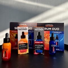 L'oreal Men Expert Serum Duo Power age Hyaluronic acid + Hydra Energetic Vitamin C set serum cho nam 30mlx2