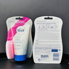 Veet Pure in shower hair removal cream kem tẩy lông cho da nhạy cảm body và chân 150ml (06/27)