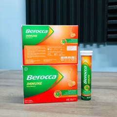 Berocca Immune daily defence triple action sủi tăng đề kháng, miễn dịch vị cam 3x15v (08/27)