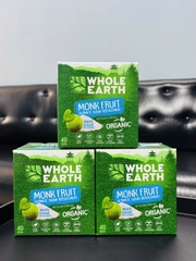 Whole Earth Monk Fruit đường ăn kiêng hữu cơ chiết xuất từ quả la hán kết kợp Erythritol 40 thanh x 1.5g (04/27)