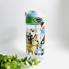 Zak Bluey Kids Water Bottle bình nước trẻ em quai xách chống rò rỉ 517ml