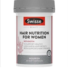 Swisse Hair Nutrition For Women viên uống bổ sung biotin giúp nuôi dưỡng tóc khỏe mạnh 60v (2028)