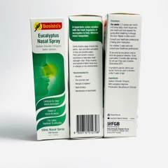 Bosisto's Eucalyptus Nasal Spray xịt thông mũi giảm nghẹt mũi mùi khuynh diệp thích hợp từ 2 tuổi 50ml (10/28)