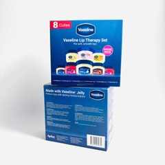 Vaseline Lip Therapy Cuties set dưỡng môi mini dưỡng ẩm làm mềm môi 8 x 7g